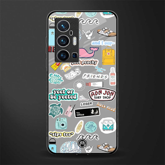 american teen sticker collage glass case for vivo x70 pro plus image