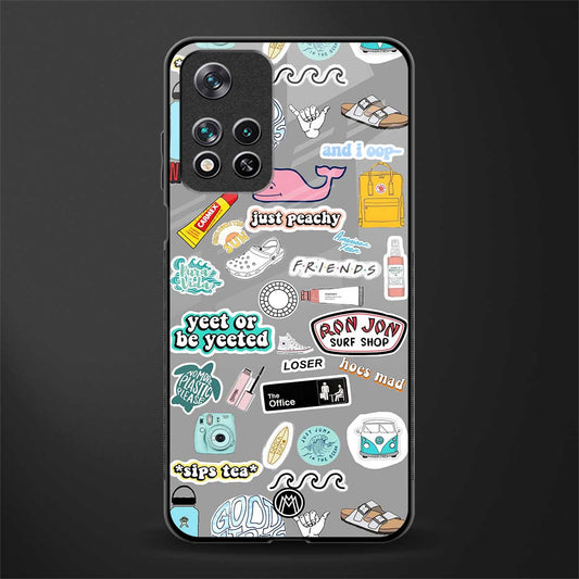 american teen sticker collage glass case for poco m4 pro 5g image
