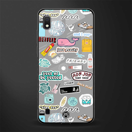 american teen sticker collage glass case for samsung galaxy a10 image