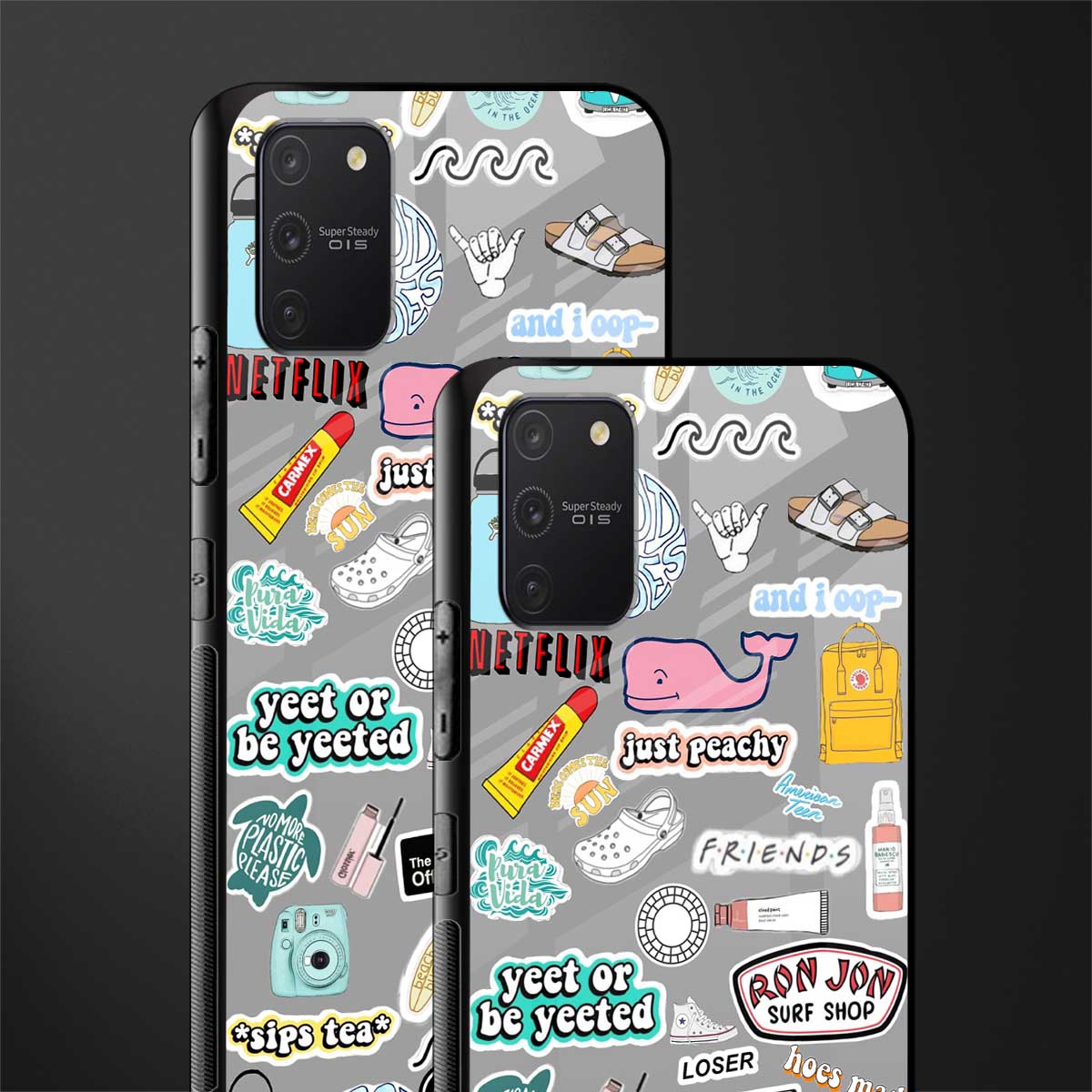 american teen sticker collage glass case for samsung galaxy s10 lite image-2