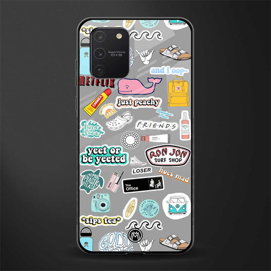 american teen sticker collage glass case for samsung galaxy s10 lite image