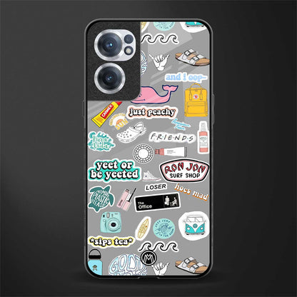 american teen sticker collage glass case for oneplus nord ce 2 5g image