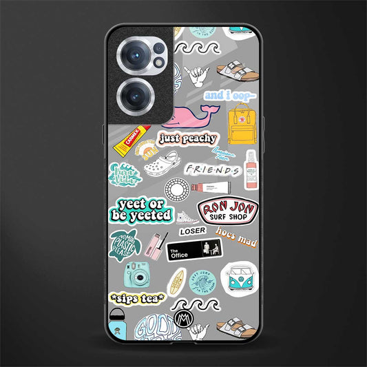 american teen sticker collage glass case for oneplus nord ce 2 5g image
