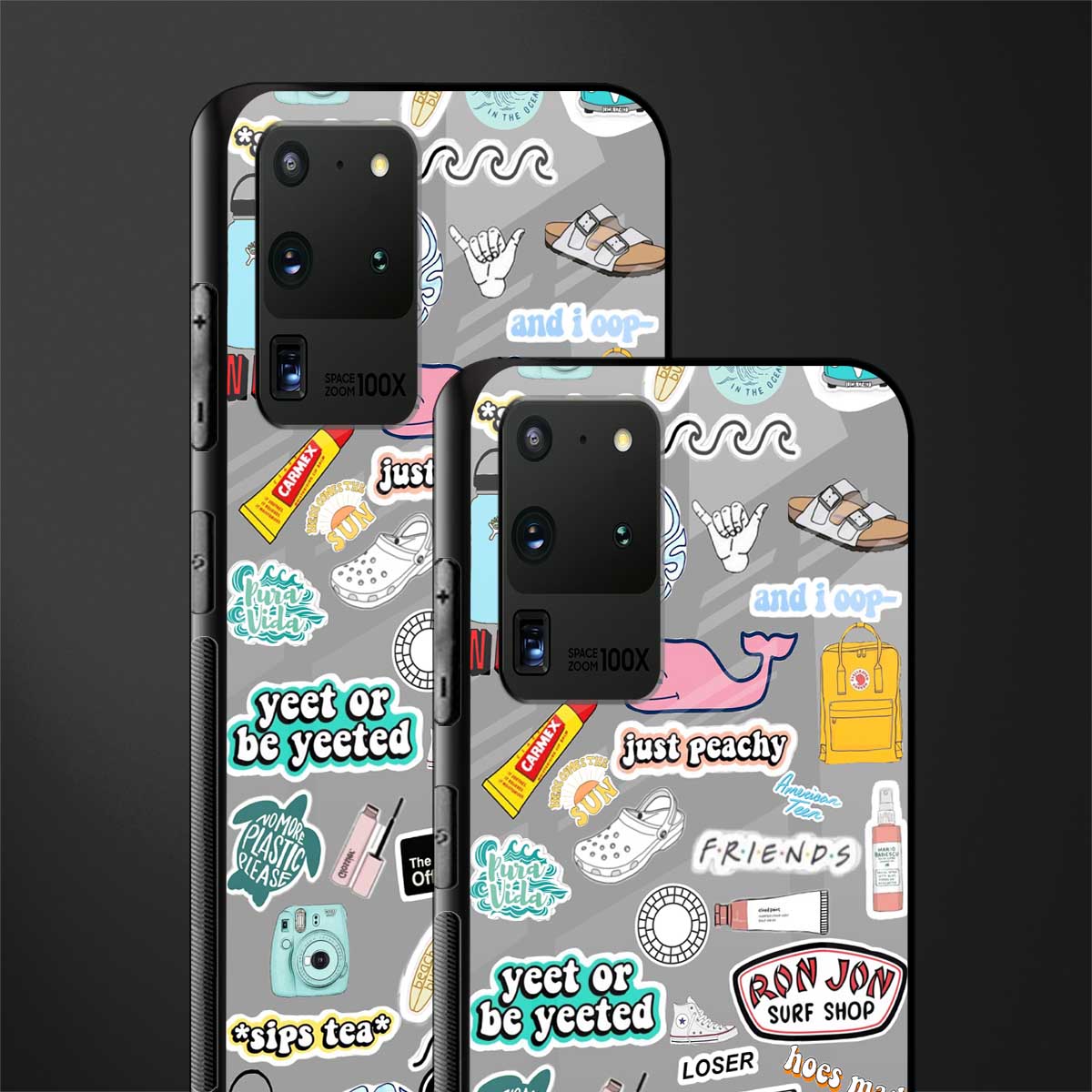american teen sticker collage glass case for samsung galaxy s20 ultra image-2