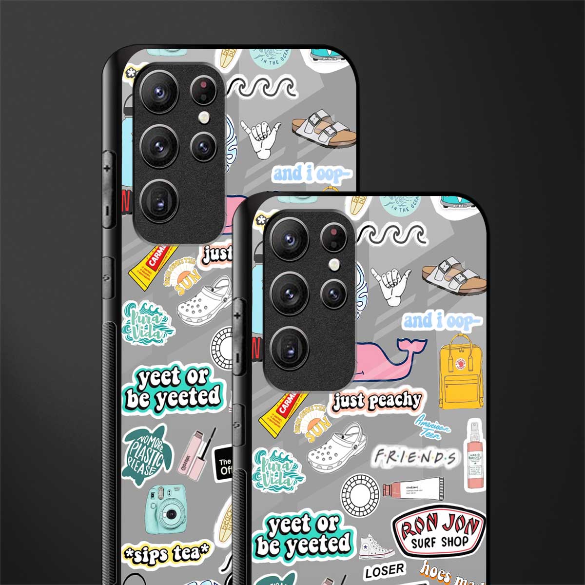 american teen sticker collage glass case for samsung galaxy s22 ultra 5g image-2