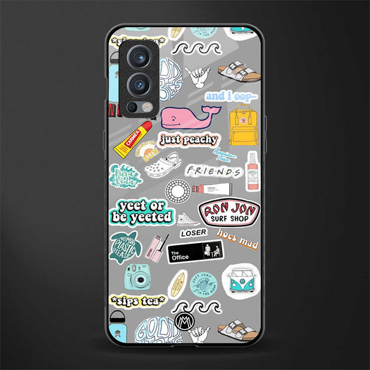 american teen sticker collage glass case for oneplus nord 2 5g image