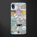 american teen sticker collage glass case for vivo y1s without fingerprint image