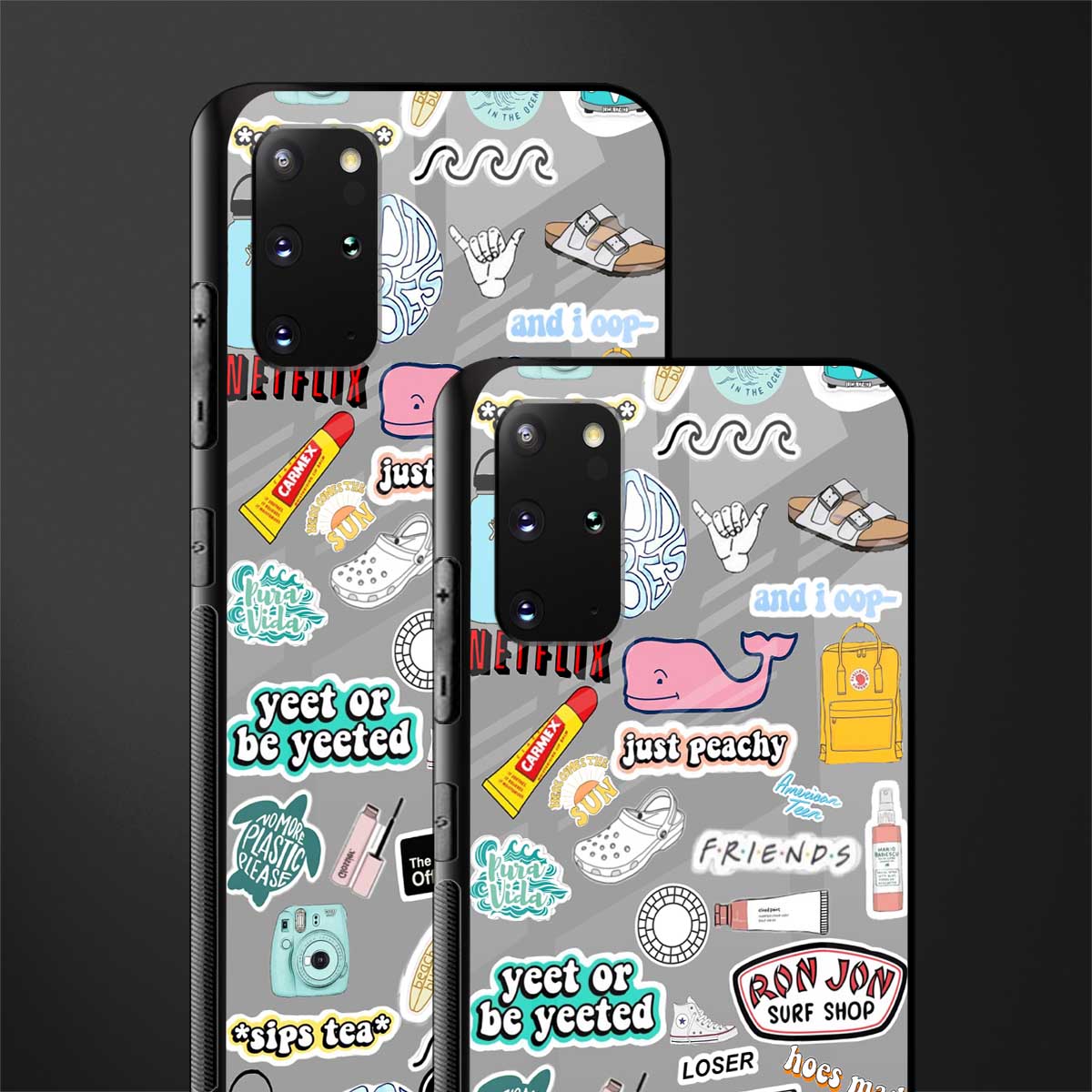 american teen sticker collage glass case for samsung galaxy s20 plus image-2