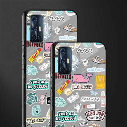 american teen sticker collage glass case for vivo v17 image-2