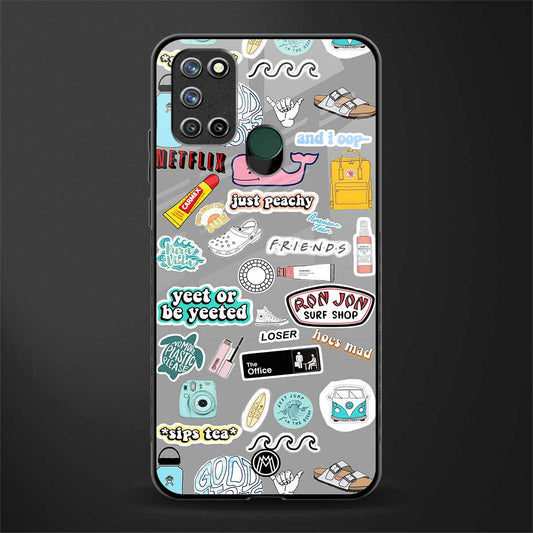 american teen sticker collage glass case for realme 7i image
