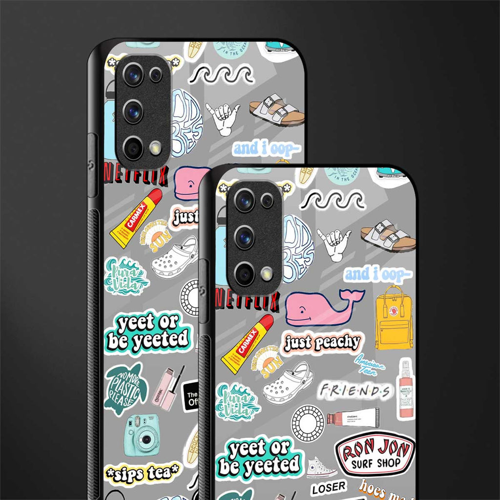 american teen sticker collage glass case for realme 7 pro image-2