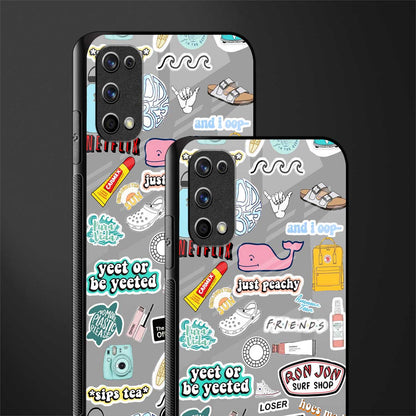 american teen sticker collage glass case for realme 7 pro image-2