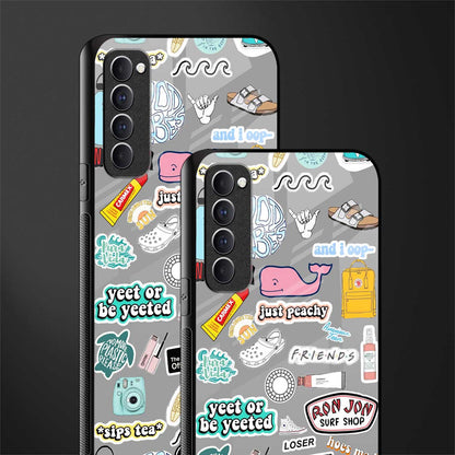 american teen sticker collage glass case for oppo reno 4 pro image-2
