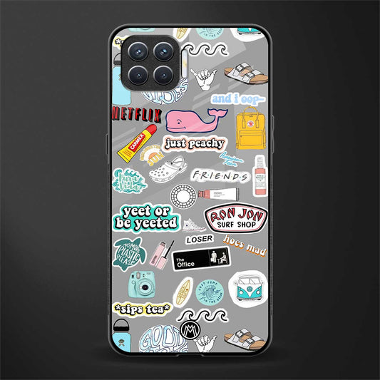 american teen sticker collage glass case for oppo f17 image