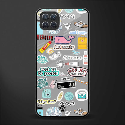 american teen sticker collage glass case for oppo f17 pro image