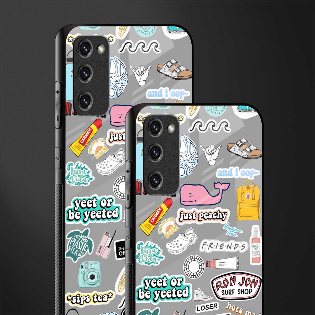 american teen sticker collage glass case for samsung galaxy s20 fe image-2