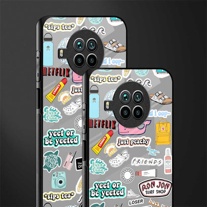 american teen sticker collage glass case for mi 10i image-2