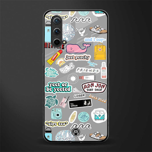american teen sticker collage glass case for oneplus nord ce 5g image