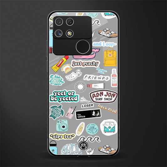 american teen sticker collage back phone cover | glass case for realme narzo 50a
