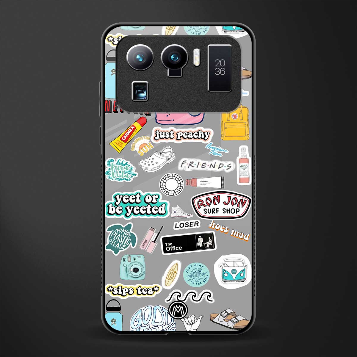 american teen sticker collage glass case for mi 11 ultra 5g image