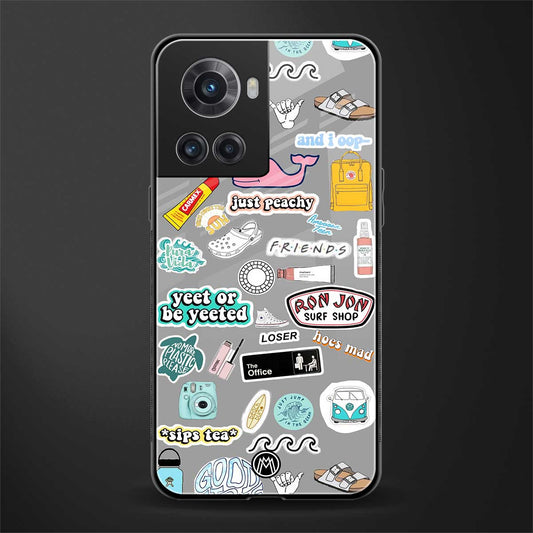 american teen sticker collage back phone cover | glass case for oneplus 10r 5g