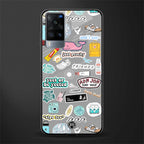 american teen sticker collage glass case for vivo x60 image