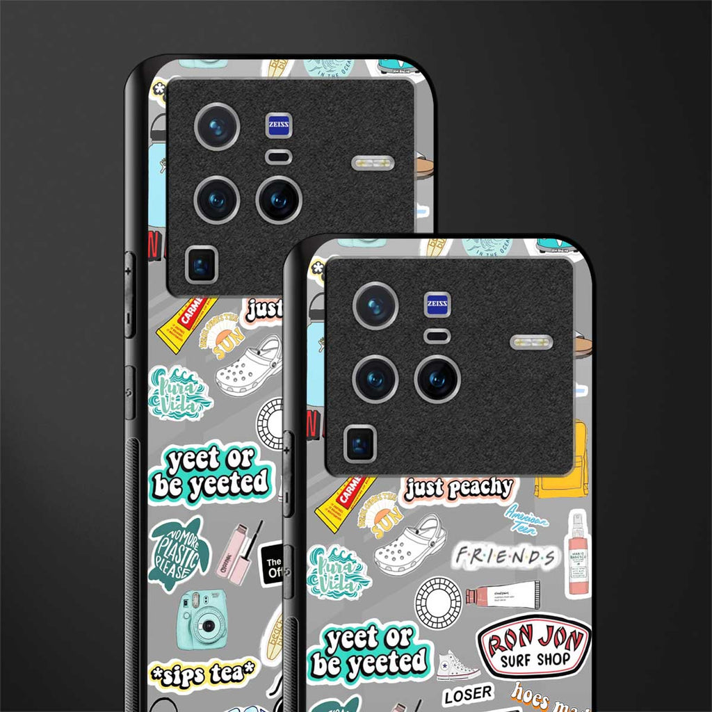 american teen sticker collage glass case for vivo x80 pro 5g image-2