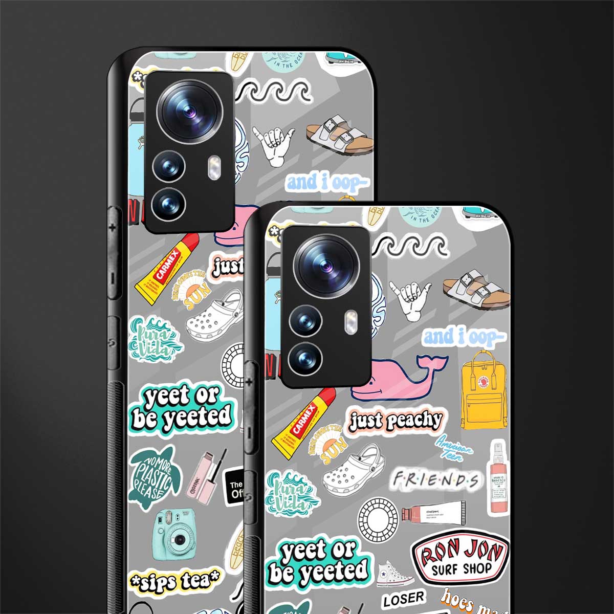 american teen sticker collage back phone cover | glass case for xiaomi 12 pro