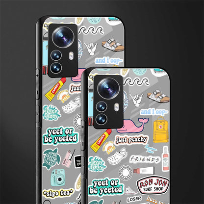 american teen sticker collage back phone cover | glass case for xiaomi 12 pro