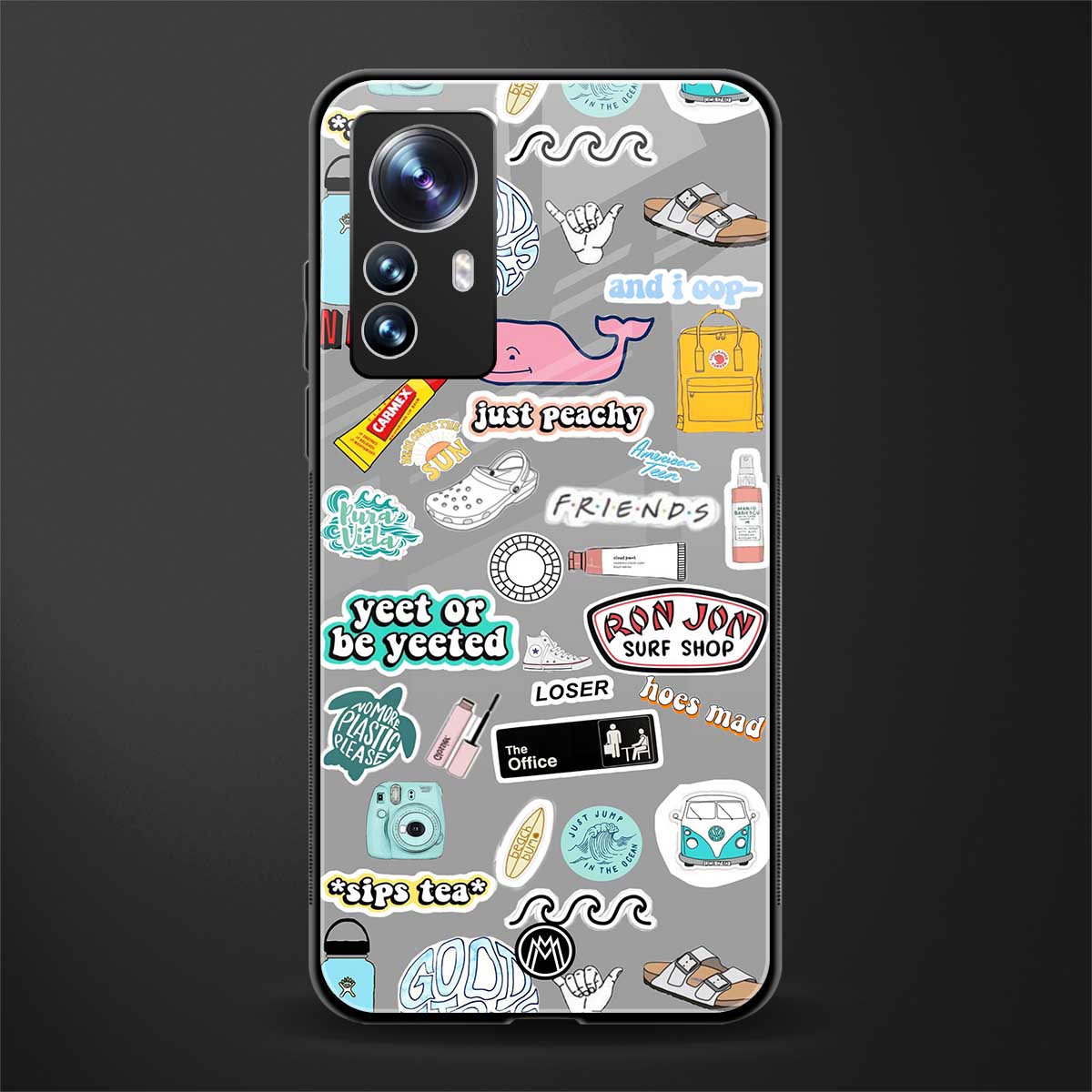american teen sticker collage back phone cover | glass case for xiaomi 12 pro