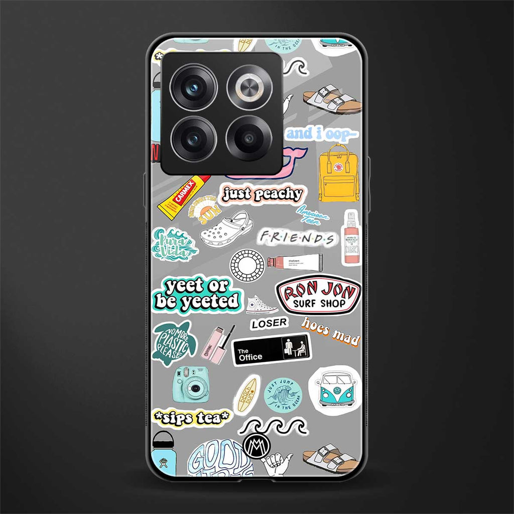 american teen sticker collage back phone cover | glass case for oneplus 10t