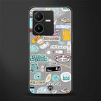 american teen sticker collage back phone cover | glass case for vivo y22