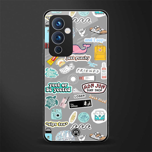 american teen sticker collage back phone cover | glass case for oneplus 9