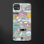 american teen sticker collage back phone cover | glass case for samsung galaxy f42