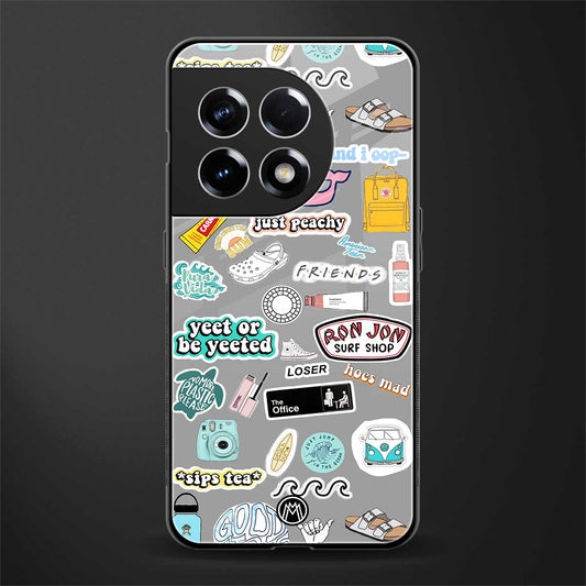 american teen sticker collage back phone cover | glass case for oneplus 11r