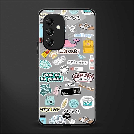 american teen sticker collage back phone cover | glass case for samsung galaxy a14 5g