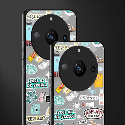american teen sticker collage back phone cover | glass case for realme 11 pro 5g