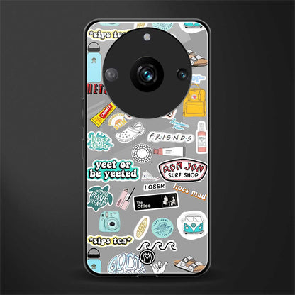 american teen sticker collage back phone cover | glass case for realme 11 pro 5g
