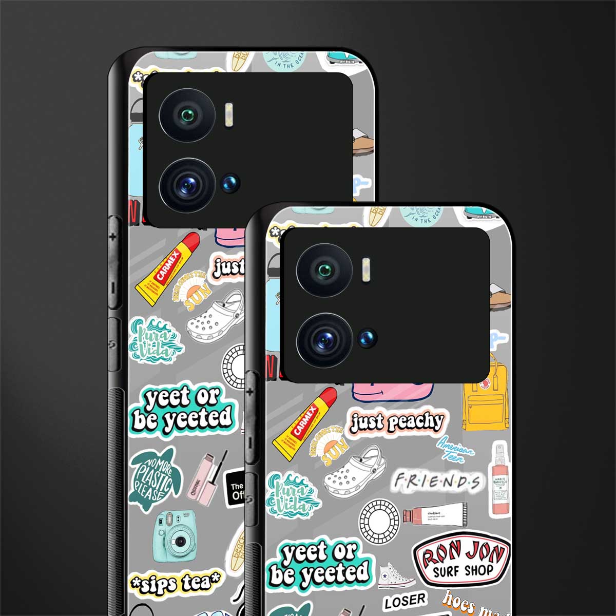 american teen sticker collage back phone cover | glass case for iQOO 9 Pro