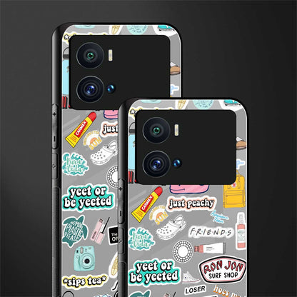 american teen sticker collage back phone cover | glass case for iQOO 9 Pro