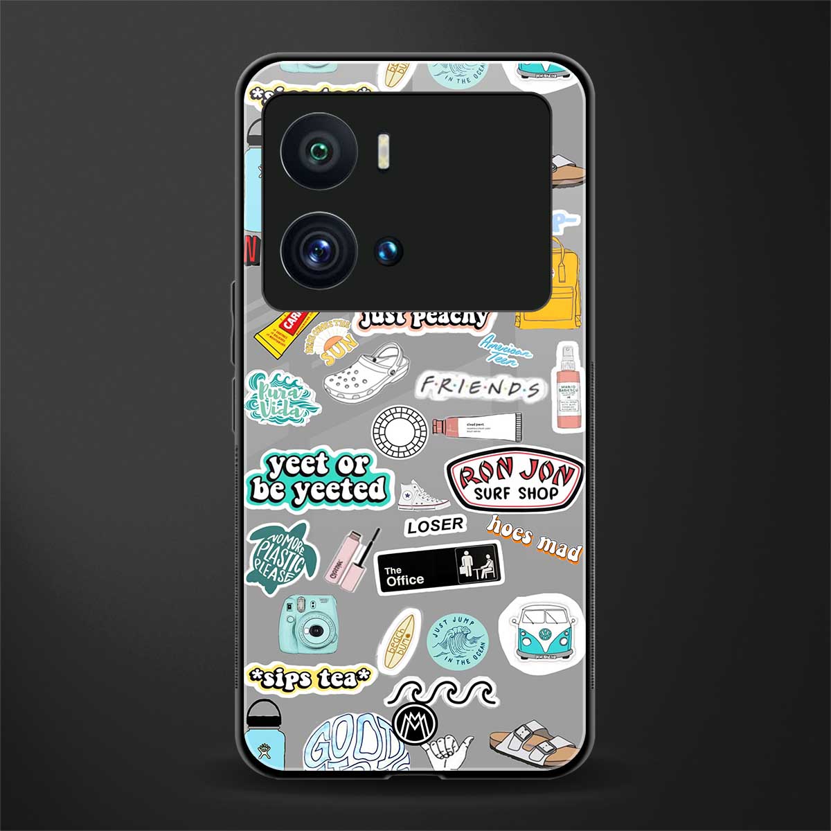 american teen sticker collage back phone cover | glass case for iQOO 9 Pro