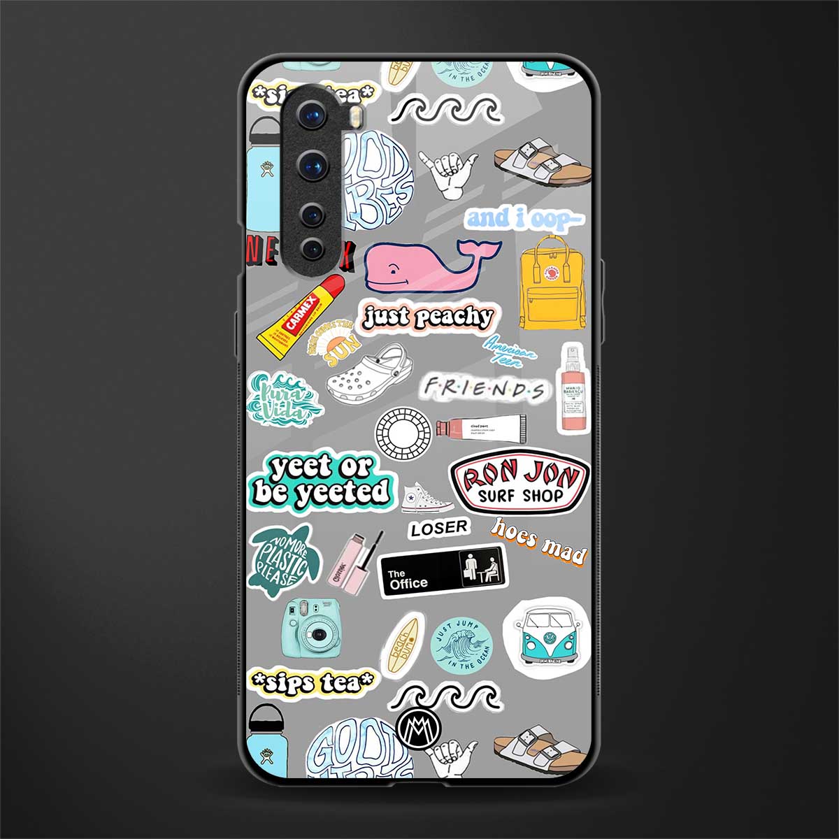 american teen sticker collage glass case for oneplus nord ac2001 image