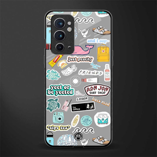 american teen sticker collage glass case for oneplus 9rt image