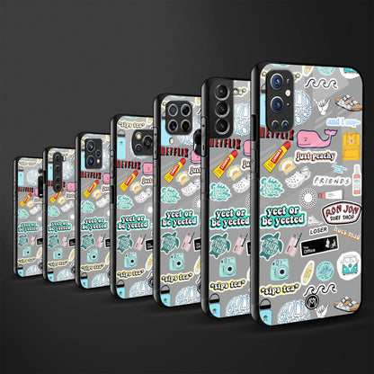 american teen sticker collage back phone cover | glass case for samsung galaxy m33 5g