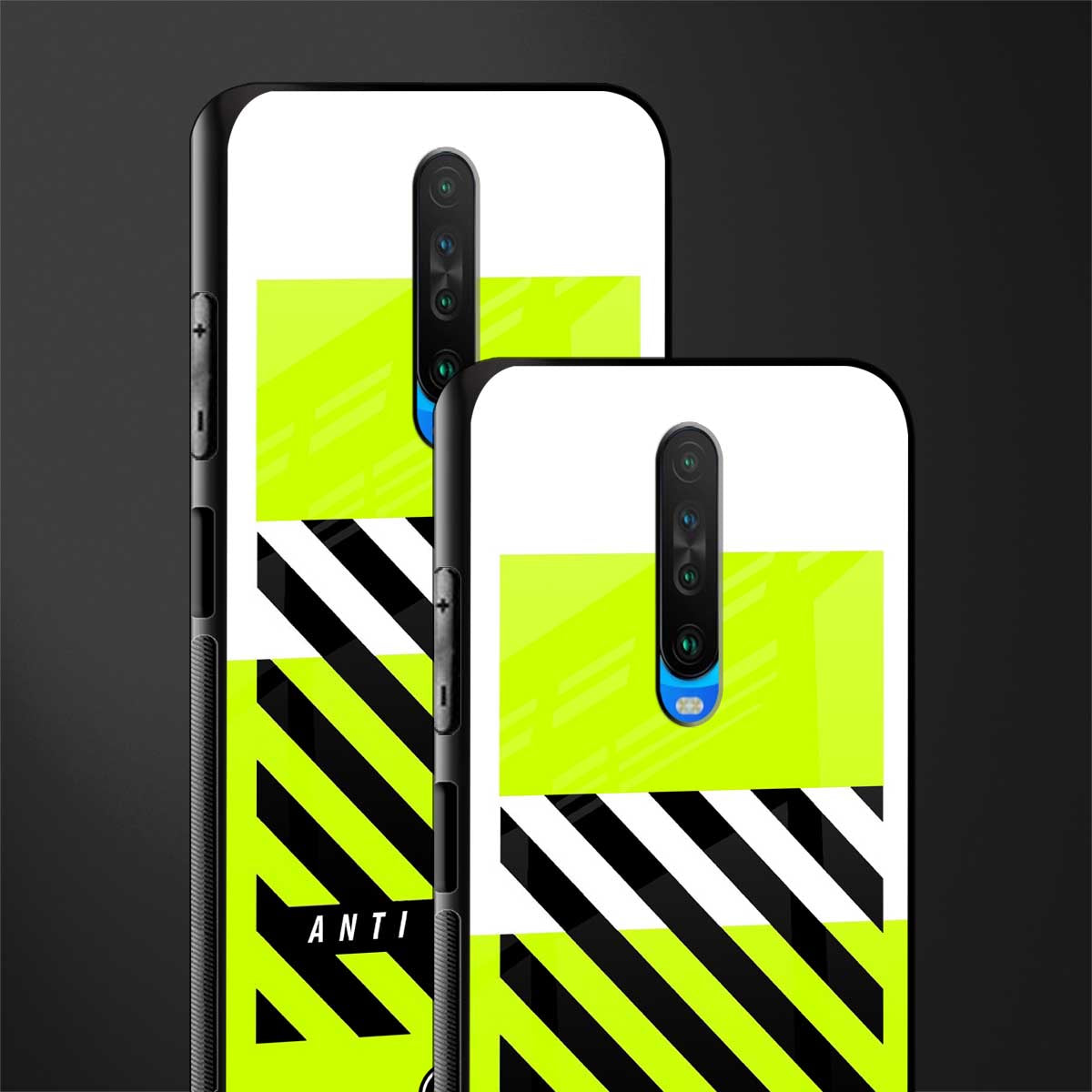 anti social glass case for poco x2 image-2