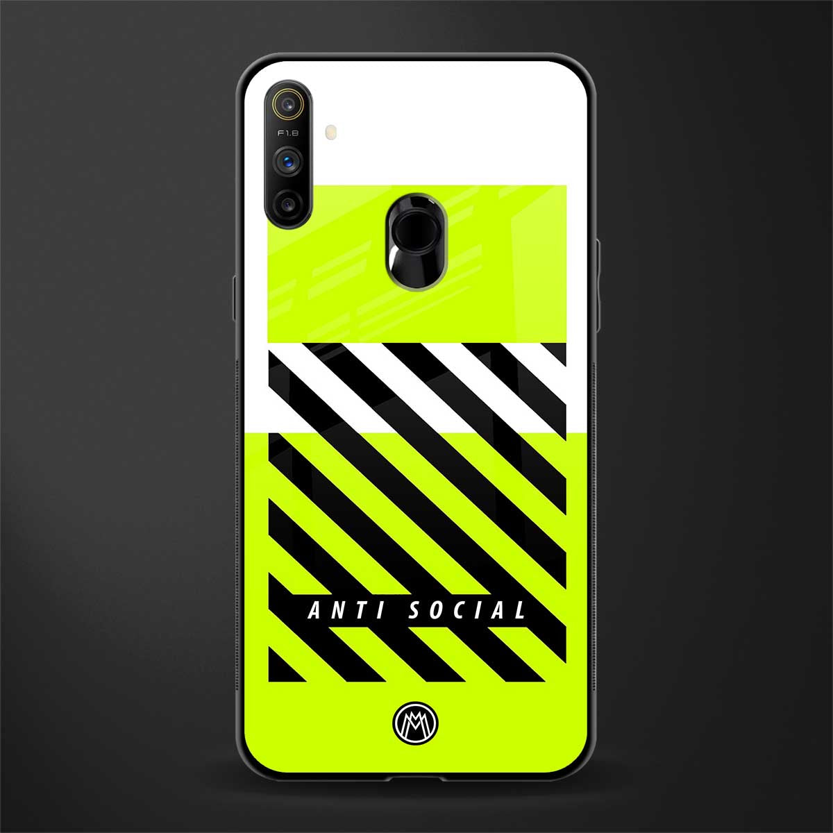 anti social glass case for realme narzo 20a image
