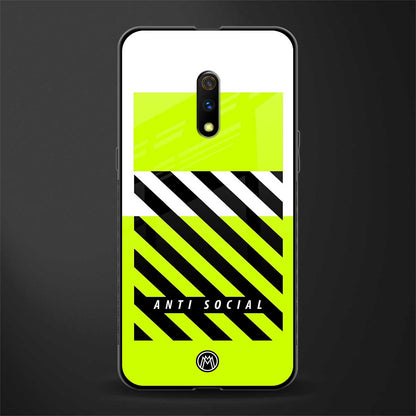 anti social glass case for realme x image