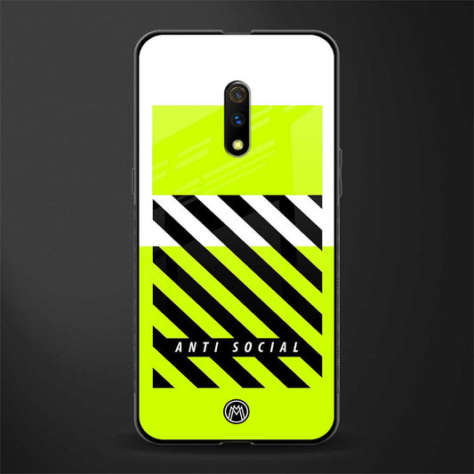 anti social glass case for realme x image