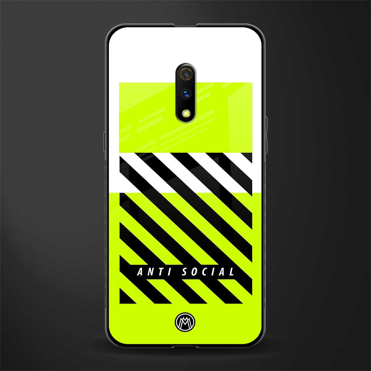 anti social glass case for oppo k3 image