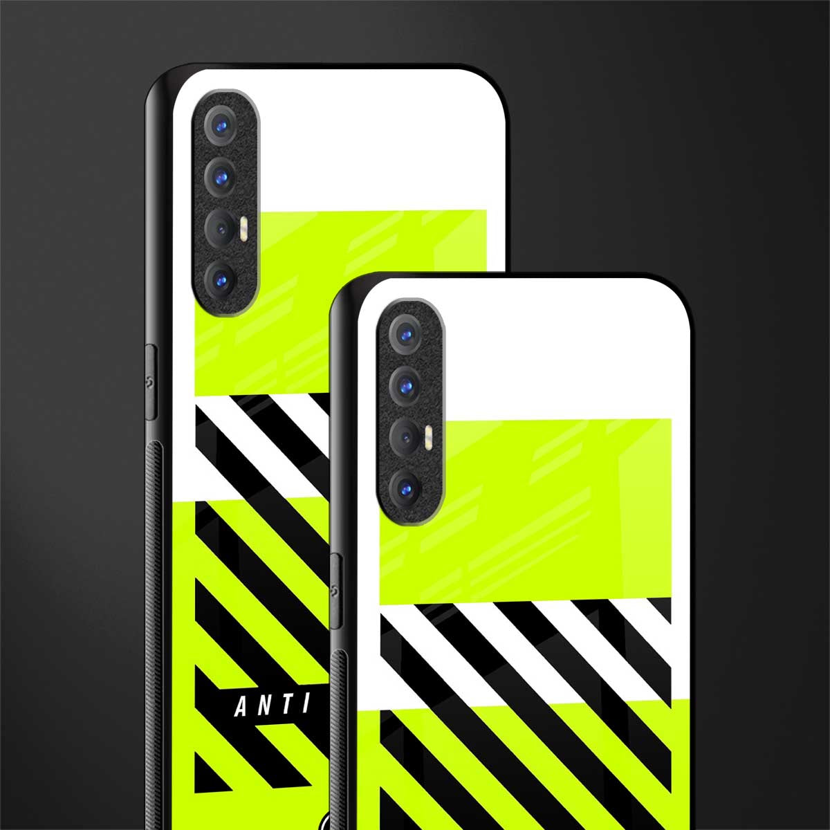 anti social glass case for oppo reno 3 pro image-2